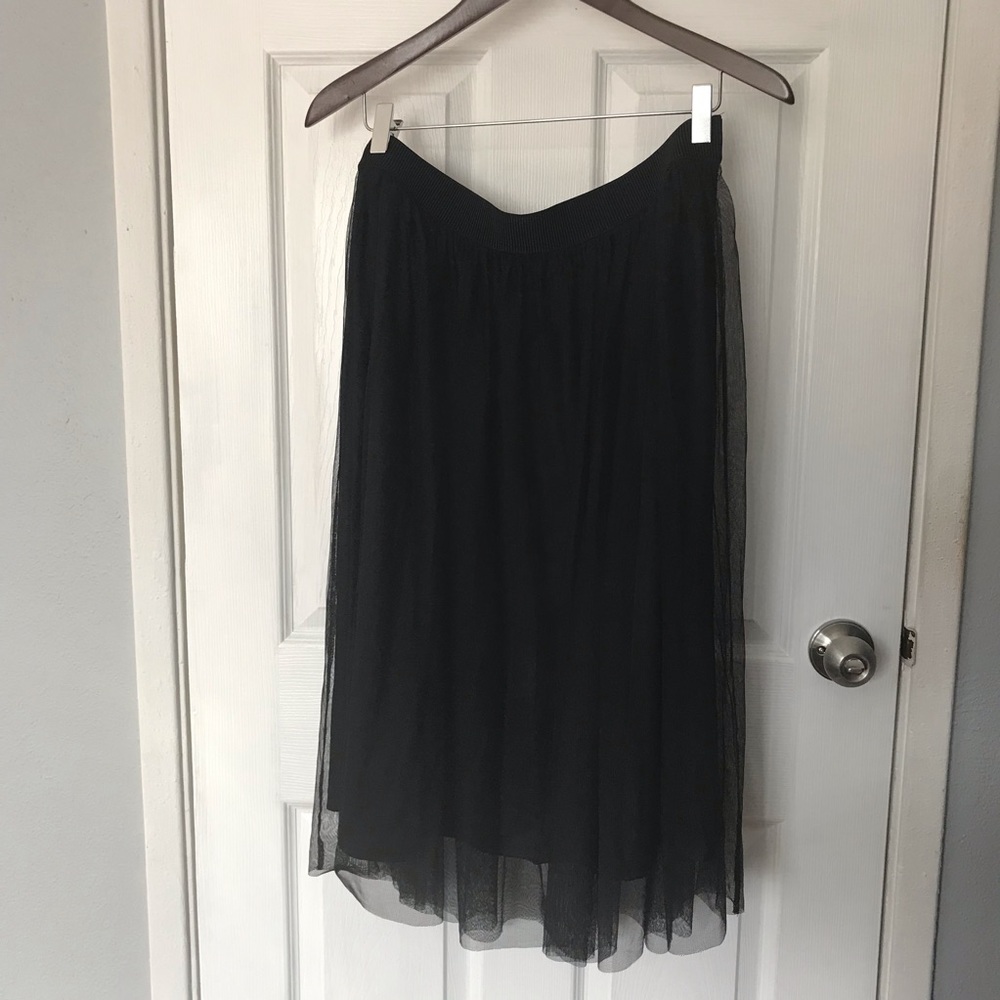 Free Press Black Tulle Skirt